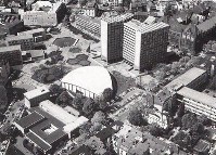 Anfänge des Campus (Luftbild)